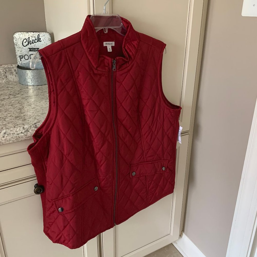 Dressbarn Quilted Westport 3X Women's Vest Jacket